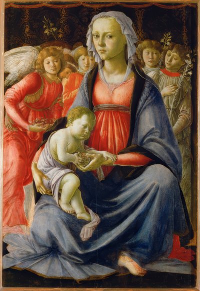 マリアと5人の天使 作： Sandro Botticelli